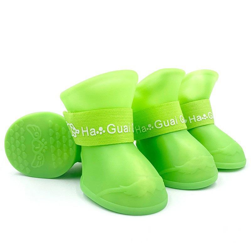 Pet Rain Boots, Waterproof and Anti-slip, Dog Shoes with Soft Soles, Easy To Remove, Puppy Foot Covers, Teddy Walking Shoes, Silicone Cat Shoes