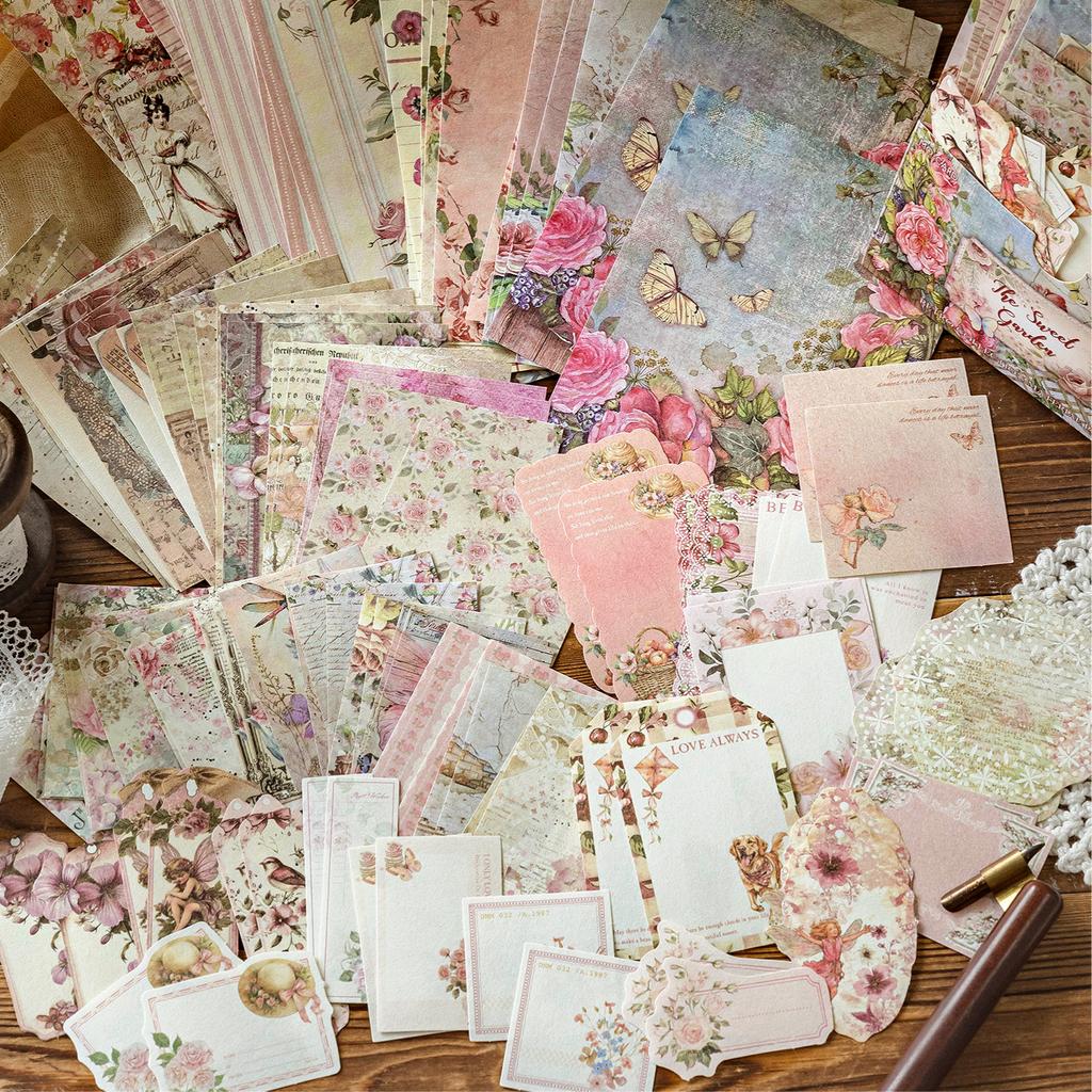 Garden Post Office Collection Paper Material DIY Handbook Collage Journal Notebook Scrapbook Envelope
