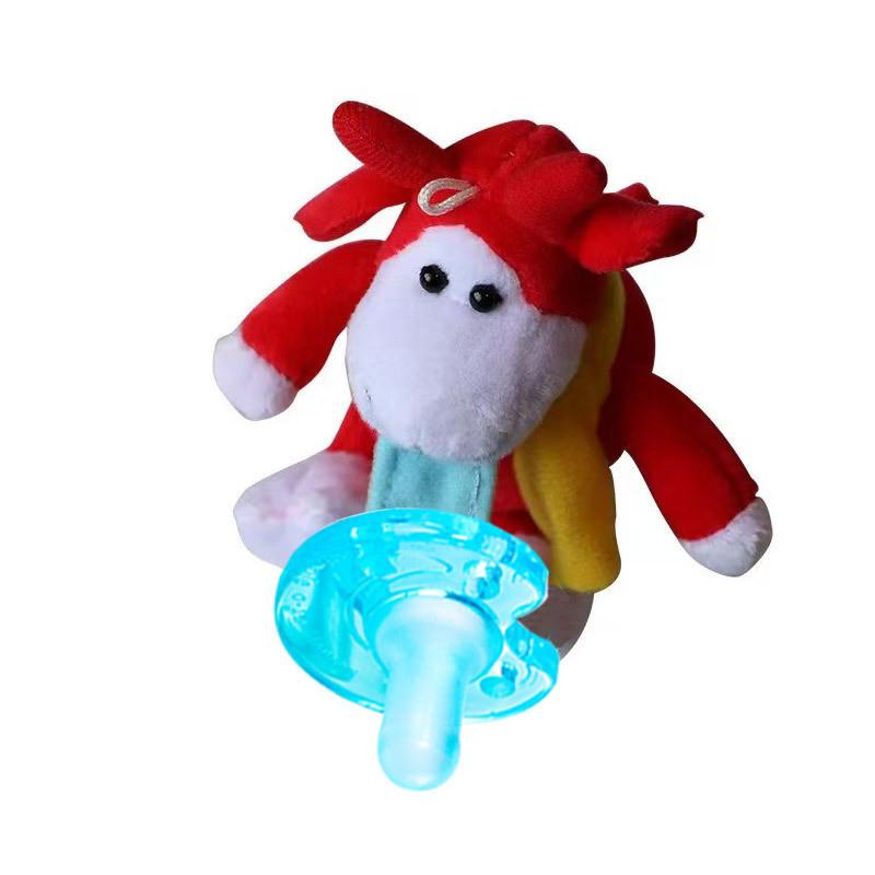 Baby Pacifier Toy With Silicone Material For 024 Months Infants And Hanging Plush Animal Decor