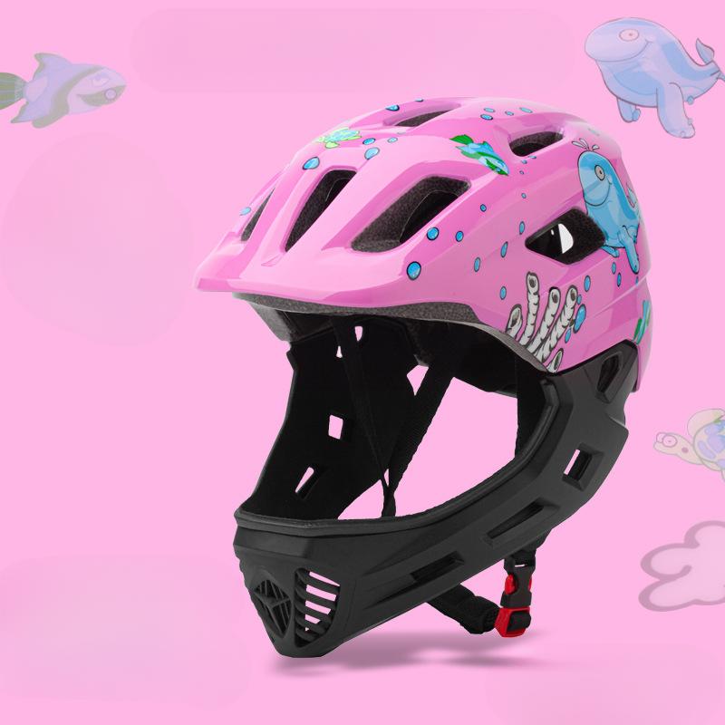 

Детский шлем для бегового велосипеда, полный шлем для детского велосипеда, твердый шлем для езды на велосипеде на открытом воздухе, детский полный шлем с задним фонарем S