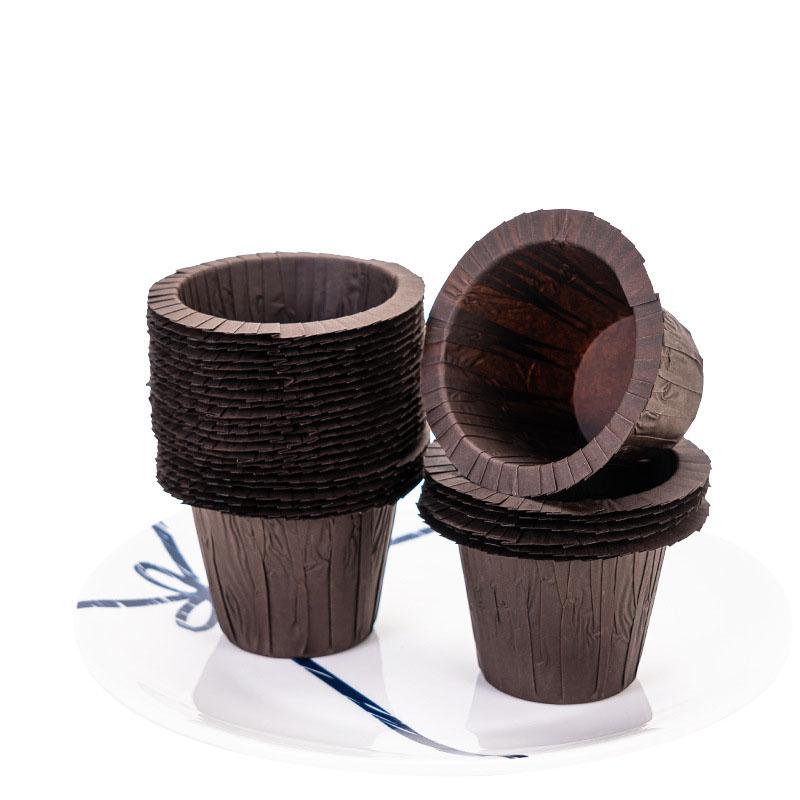 

50pcs Tulip Cake Cups Cupcake Liners Cake Tray Baking Muffin Wrappers Paper Holder for Party Wedding DIY Cake Sleeve Muffins шоколадный