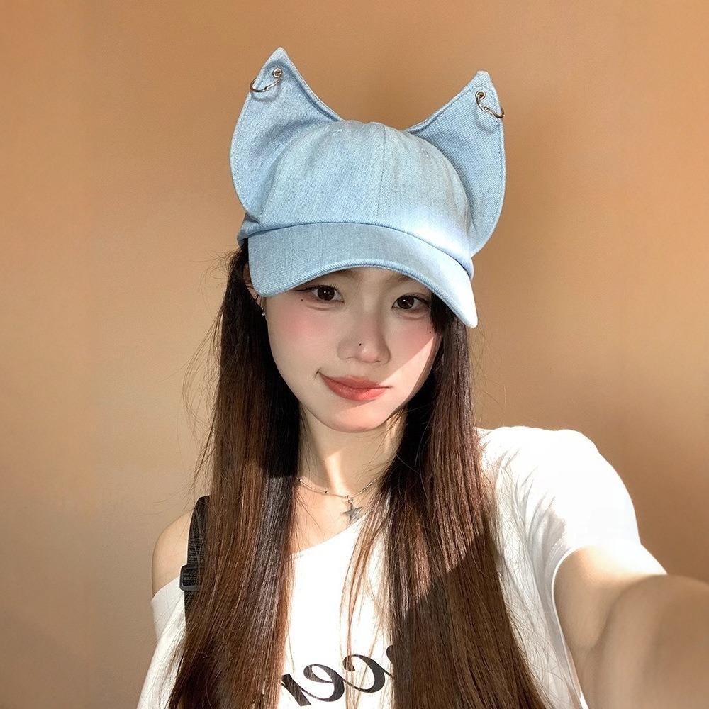 Sunscreen Cat Ears Baseball Cap Cute Sun Hat New Women Peaked Cap  Girl