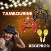 Regispro B Tambourine Set of 2, Semicircular Percussion Instrument for Karaoke, 23cm X 20cm, with Maracas, Black & Red