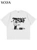 Unisexs Tshirt Oversized Tops Graphic Hip Hop Y2k Streetwear Harajuku Aesthetic Cotton Short Sleeve Tee Korean Popular Clothes