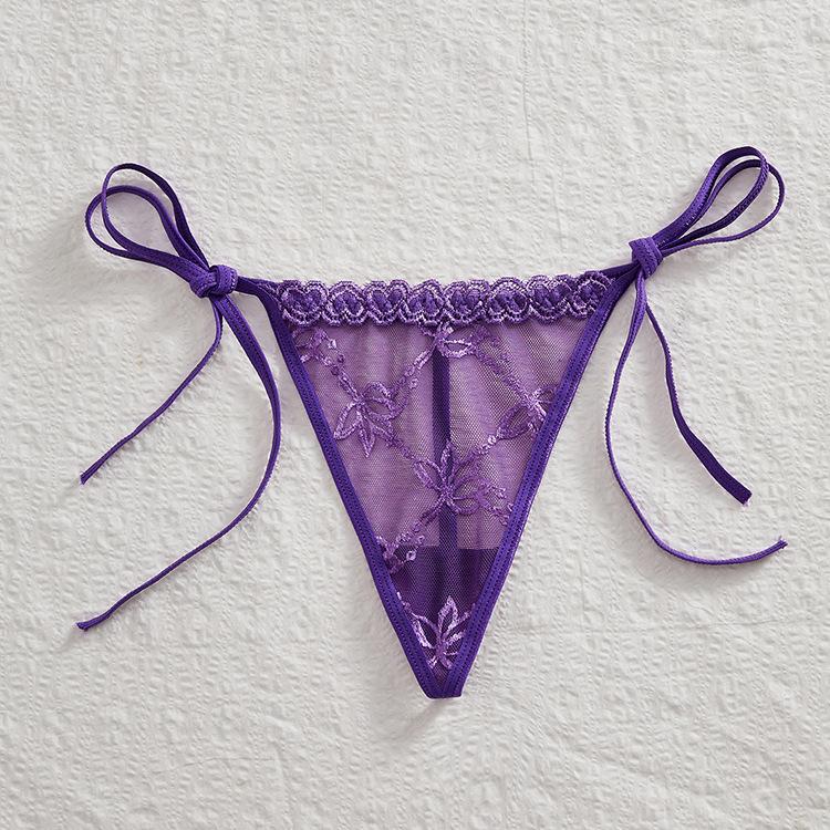 Damen Frühling und Sommer Sexy Transparentes Spitzen-Bindungs-String-Unterwäsche