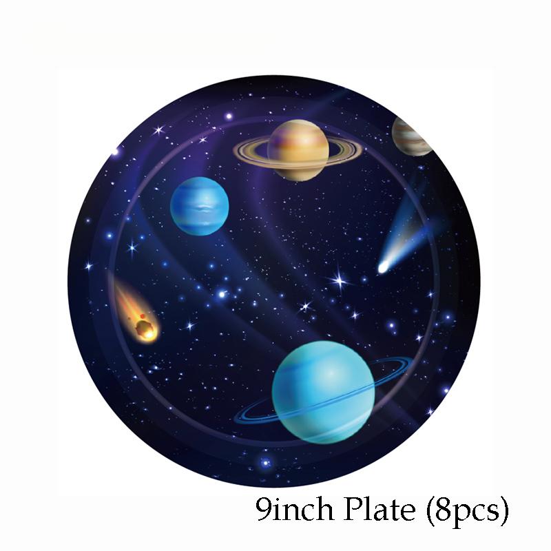 Solar System Outer Space Themed Paper Plate Cups Napkin for Kids Birthday Party Decor Baby Shower Planet Themed Party Supplies