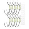 Shrimp Walker Luminous Baitholder Set of 10 Barbed & Perforated Carbon Steel Fishing Hooks for Carrying Live Shrimp Lures