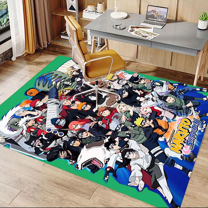 1pc Naruto Akatsuki Members Carpet for Playroom Bedroom Living Room Sofa Home Decor,kids Game Area Rug Non-slip Floor Mat Y723107