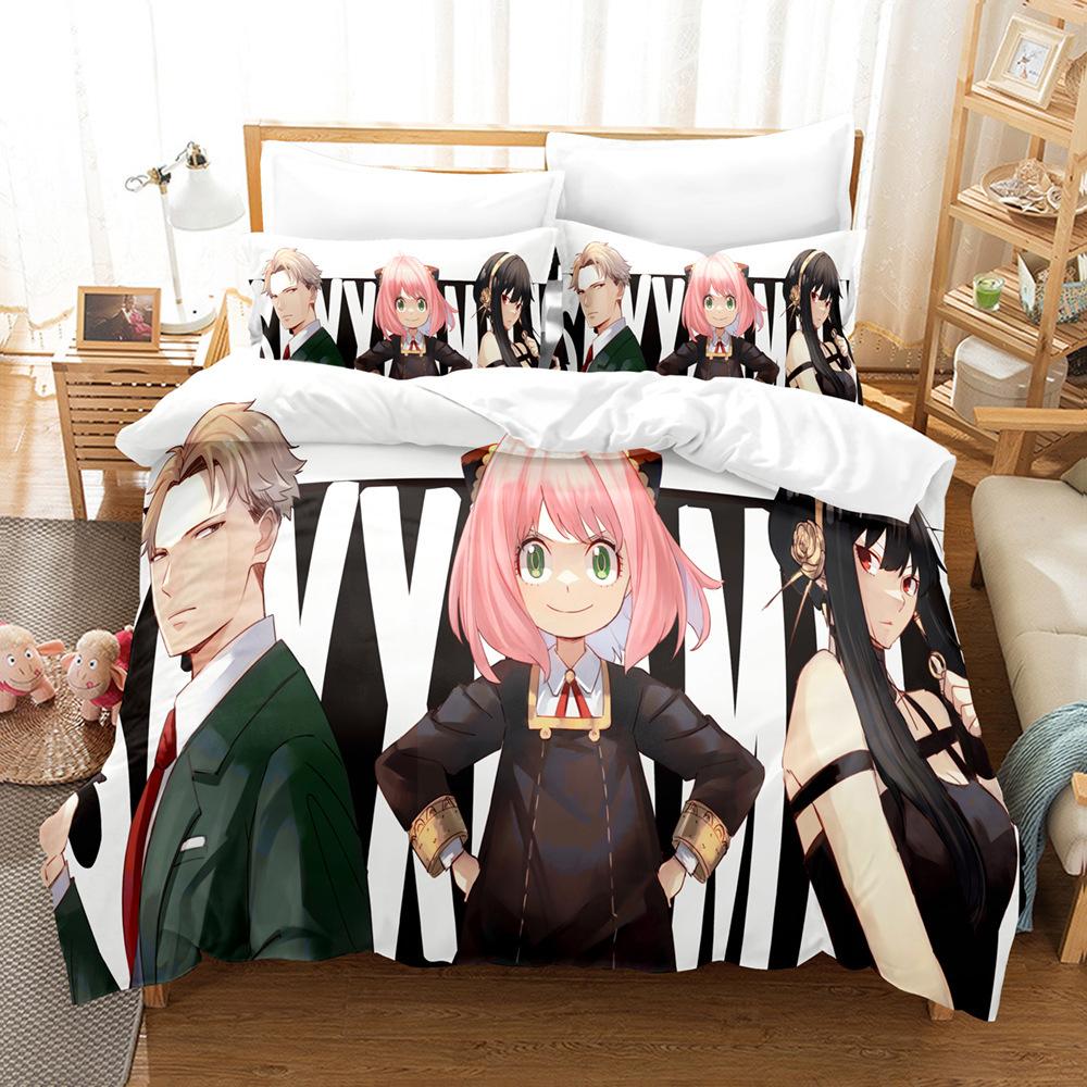 Anime 3D Digital Printing Bedding Four-Piece Set Three-Piece Spy Play House Sheets Quilt
