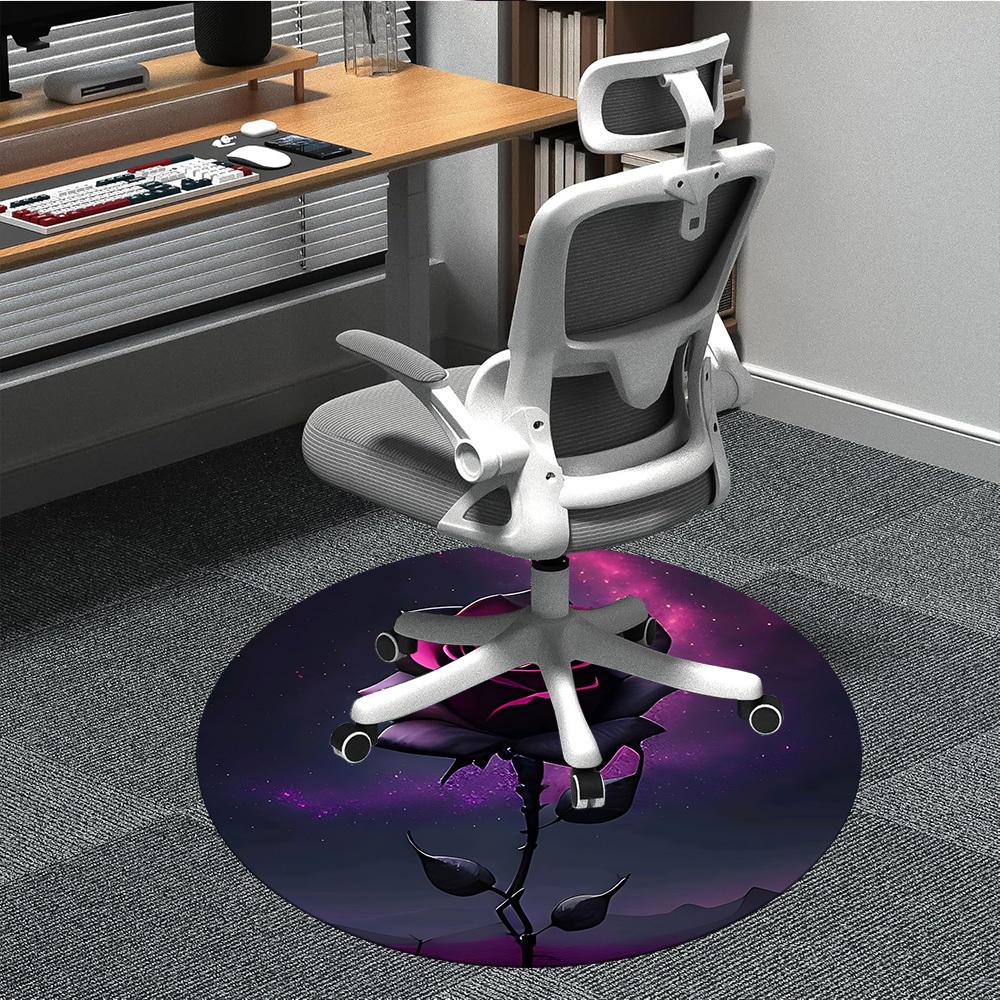 1pc Rose Nebula Office Round Area Rug, Under Office Chairs Bedroom Living Room Home Decor, Room Deco, Available in Various Sizes