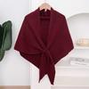 Koreanischer Stil Einfarbiger Strickschal Damen Winter Warm Vielseitiger Nackenwärmer