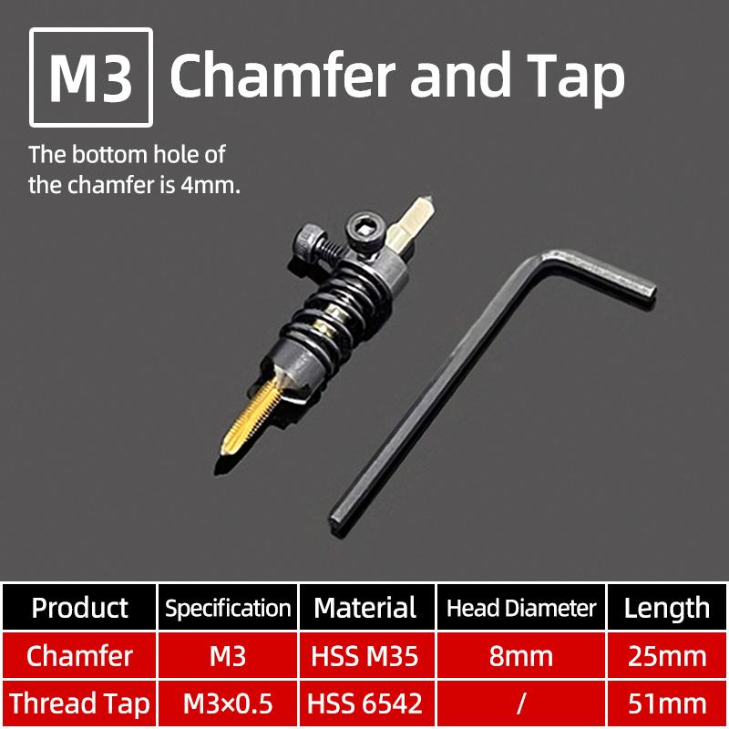 High Speed Steel Chamfer Drill Bit Deburring Tap Chamfer Tool Straight Flute Tapping Burr Removal Tools Milling Compound Cutter