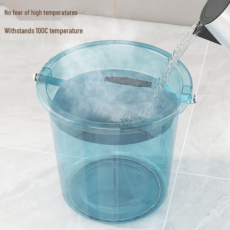 HUIHUADU Large Capacity Transparent Plastic Bucket with Handle