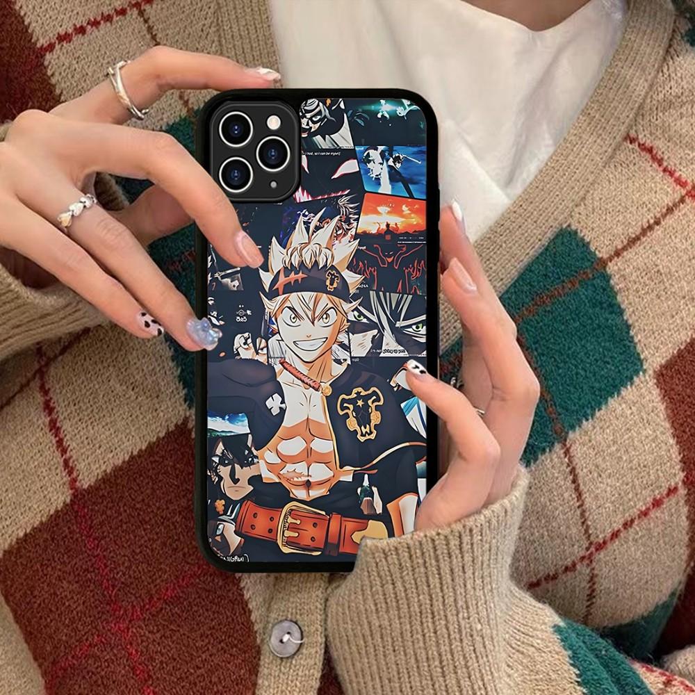 Black Clover Phone Case Silicone PC+TPU For For IPhone 11 12 13 14 15 16 Plus Pro Max Cover