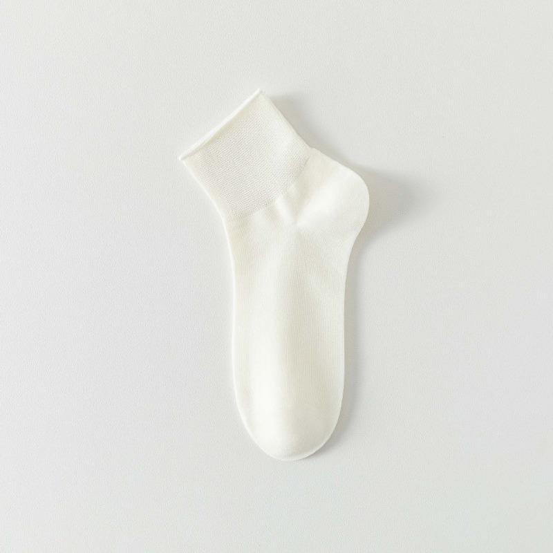 5 Pairs of Women's Spring and Summer Thin Pure Cotton Deodorant Sweat Absorption Sports All Match Mid Tube Socks