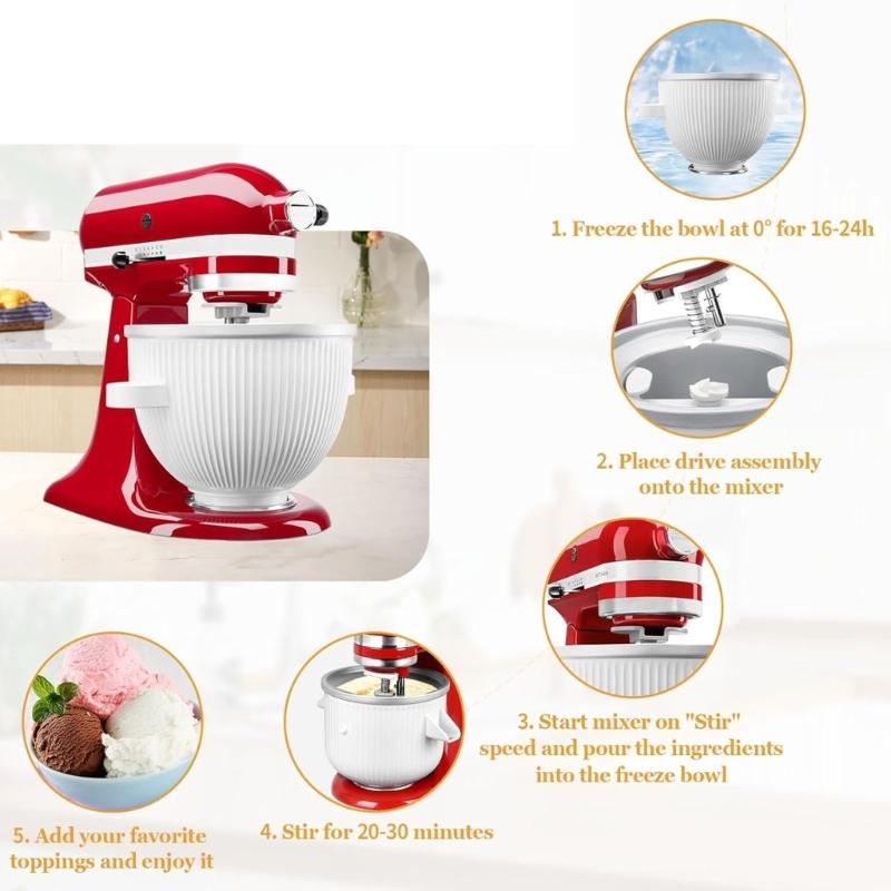 Ice Cream Mixer Component Easy To Clean and Store Ice Cream Machine Accessory Ice Cream Paddle for Family Gatherings