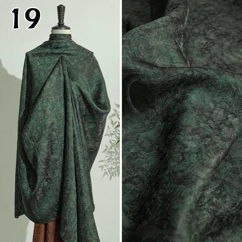 50*143cm Chinese Style Jacquard Rayon Fabric Luxury Xiangyun Yarn Drape Fabric For Diy Sewing Qipao Cheongsam Hanfu Dress Coat