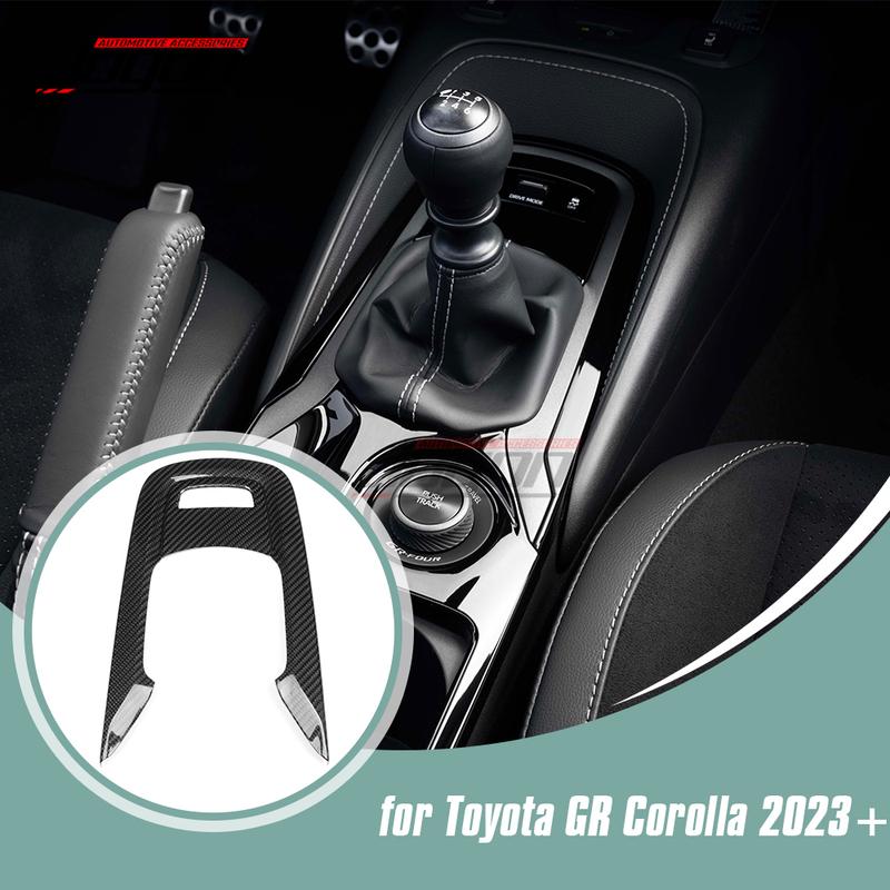 MT-Manual Carbon Car Interior Center Control Gear Shifter Panel Cover Trim Accessories For Toyota GR Corolla 2024 2025