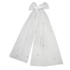 Short Design Rhinestones Bowknot Veil Hairpiece Comfortable Hair Clip For Bridesmaid Or Bride At Engagement Parties