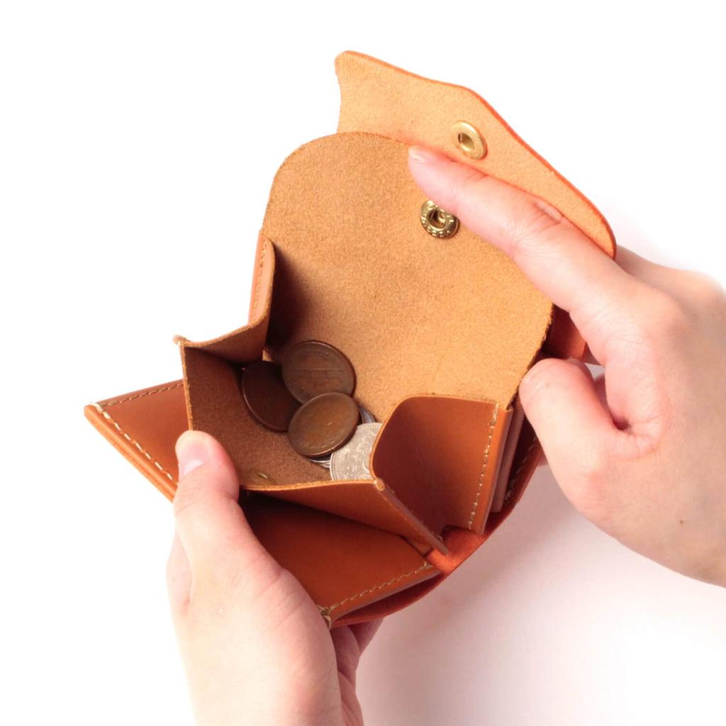 Carteira Tripla CHAM Himeji de Couro Breath Light, Mini Carteira, cmvl-007, Carteira para Notas Sem Dobra, Couro, Vermelho, 7,5 cm x 10,0 cm x 3,0 cm