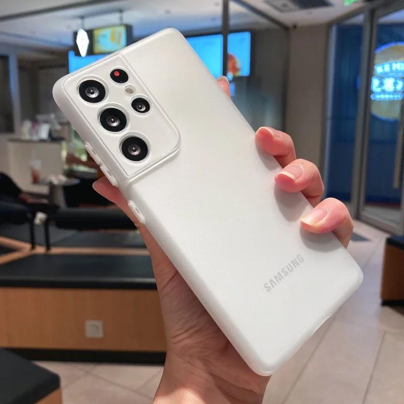 Slim Soft TPU Phone Case For Samsung Galaxy S24 S23 S21 FE S22 Plus A54 A53 A52 A33 A32 A72 Note 20 Ultra Thin Matte Back Cover