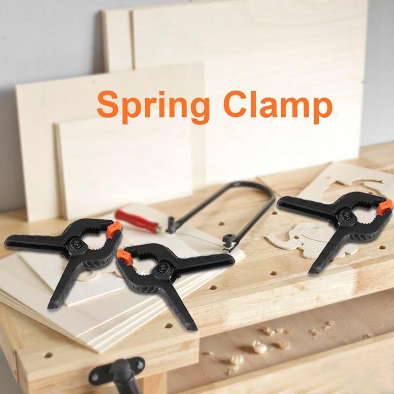 5Pcs Clamps for Woodworking Heavy Duty Clamps  Spring Clamps Metal Black Plastic Spring Clamp Clip Set Jaw Opening DIY Tool