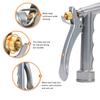 5.5inch Zinc Alloy Adjustable Hose Nozzle with Threaded Front Grip Hose Sprinkler for Watering Plants Washing Car Showering Pet