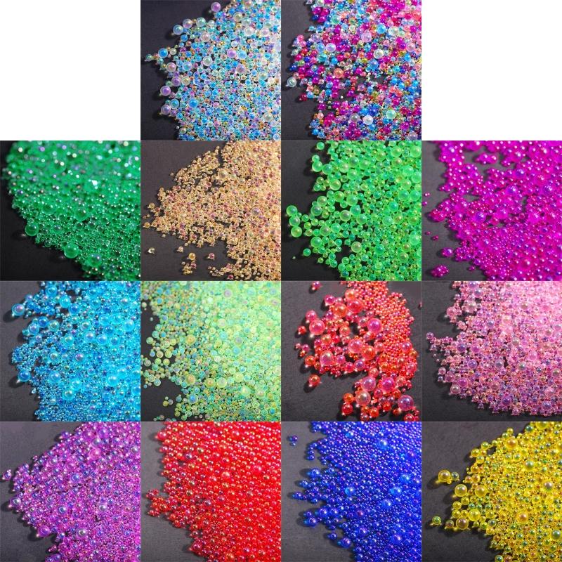 Sturdy Glass Resin Bubble Beads Water Droplet Bubble Beads Magical Water Droplets AB Miniature Bead Resin Inclusion