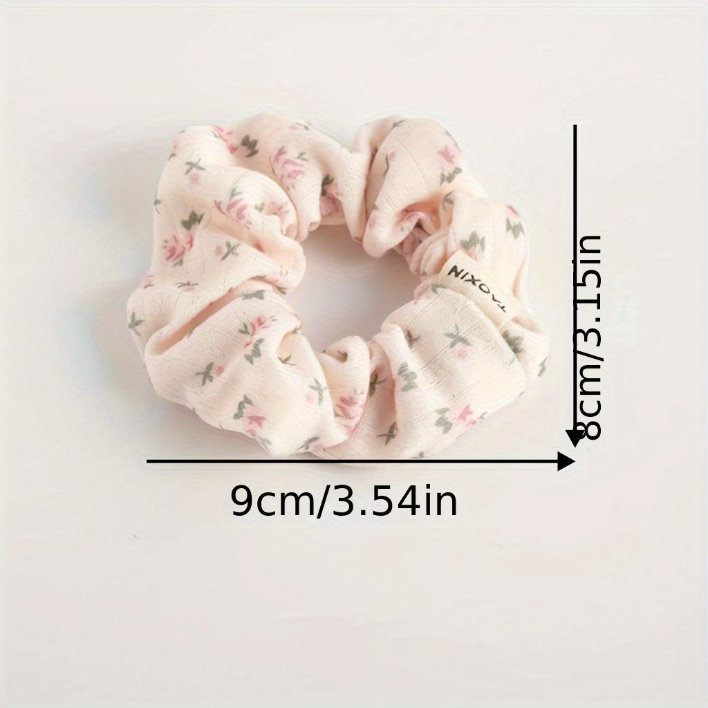 Cute Pink Floral Hair Tie - Soft Fabric, Whimsical Butterfly & Flower Design, Perfect for Ponytails & Buns, Stylish Accessory