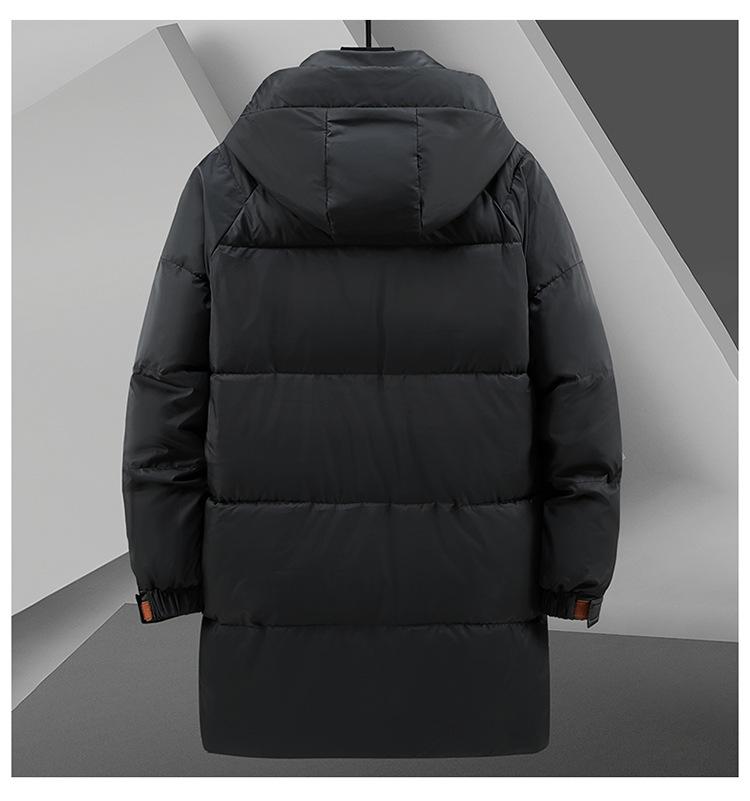 Winter Herren Große Größe Mittellange Lockere Lässige Dicke Daunenjacke