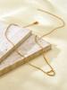 Ins Style Fashion Simple Exquisite Senior Sense Of Stainless Steel Plated 18K Gold Hollow Couple Love Pendant Necklace Female