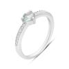 Silver Ring with Natural Topaz 0.749ct, Cubic Zirconia, Item Weight 1.85 G (2194545)
