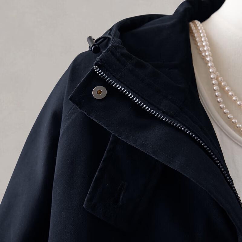 Sibaishe Women's Oversized Solid Hooded Jacket