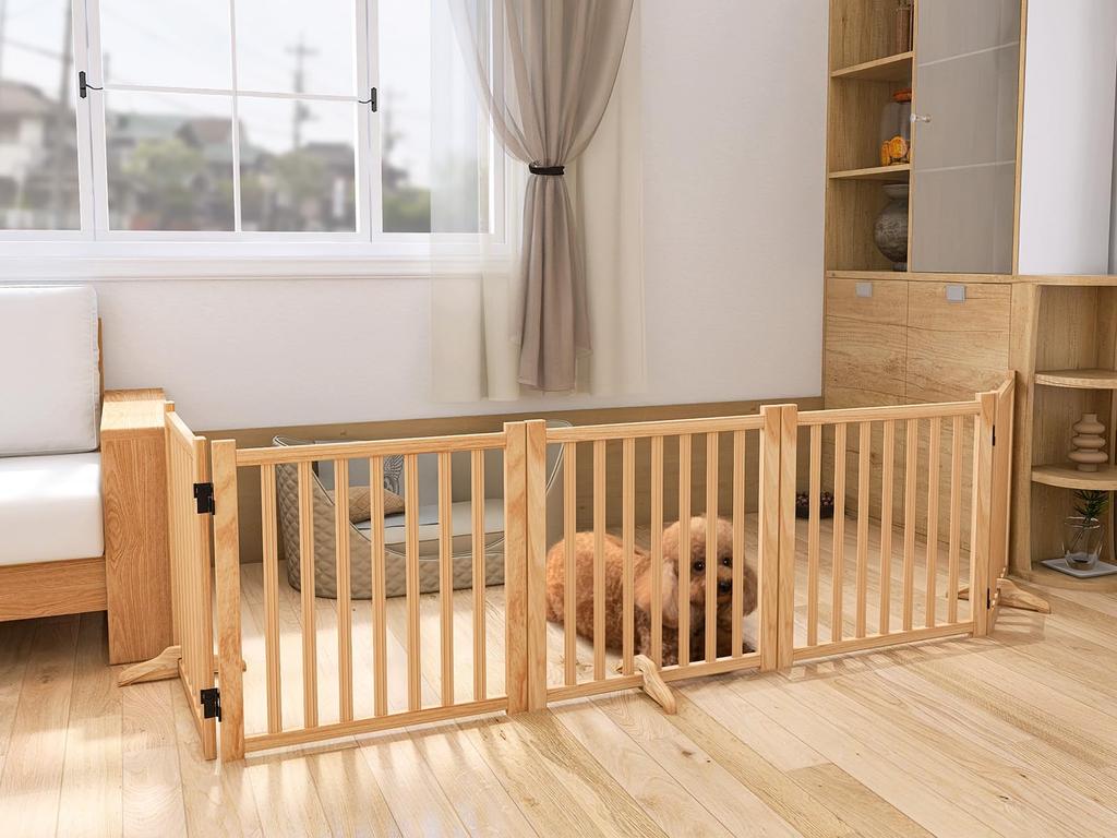 Cancelletto per cani in legno autoportante altezza lunghezza (5 pezzi, 58cm, 292cm)