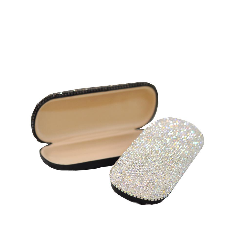 Luxurious Diamond-Studded Eyeglass Case - Unisex Fashion | Anti-Pressure | Simple & Retro Myopia Protection