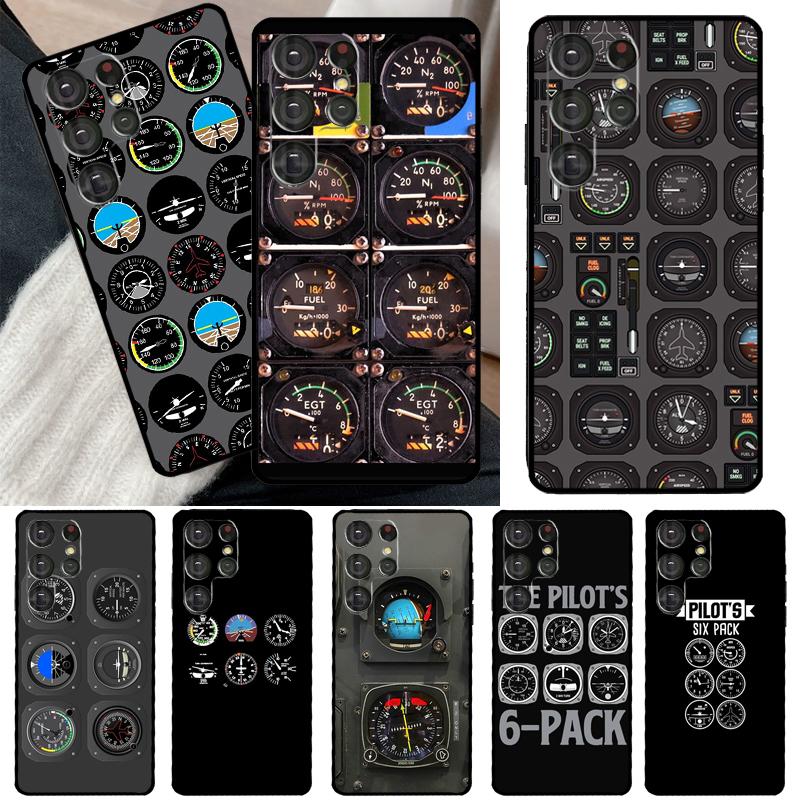 Aviation Aeroplane Pilot Cockpit Case For Samsung Galaxy S22 S21 Ultra Note 20 S8 S9 S10 Note 10 Plus S20 FE S21 FE Cover