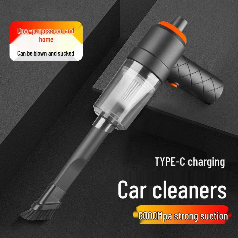 Handheld Mini Car Vacuum Cleaner with Large Suction & Wireless Blower for Pet Hair Removal