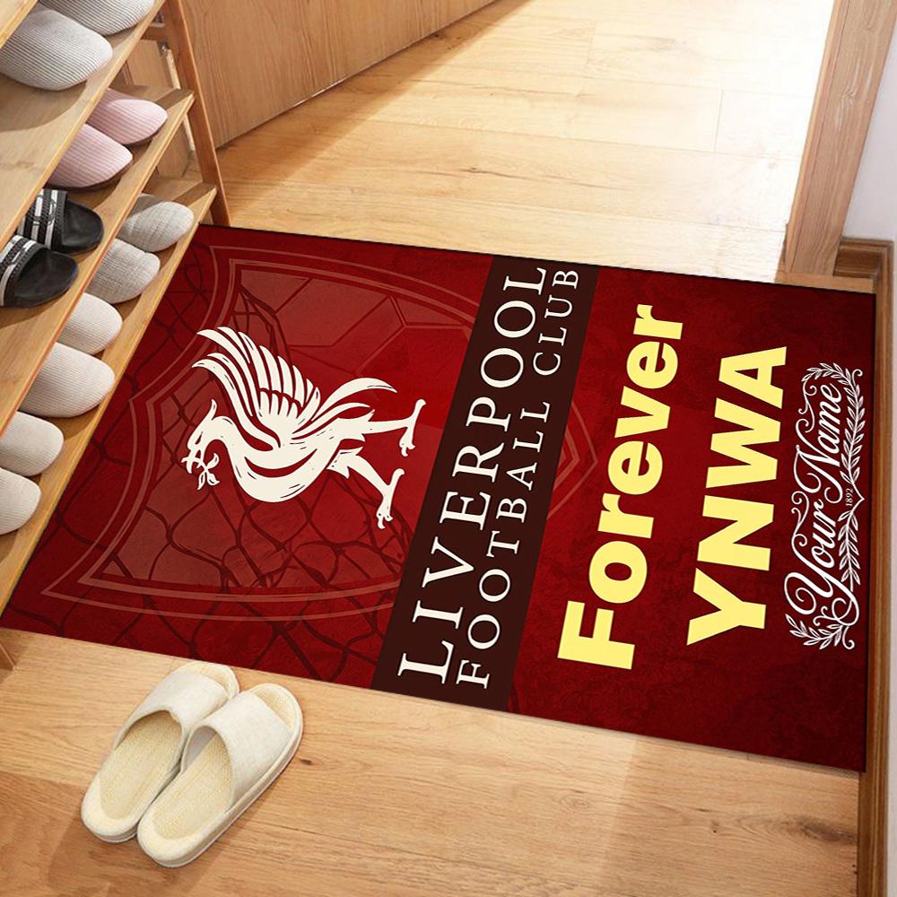 Liverpool Team Customized Name Carpet Design For Entryway Balcony Outdoor Bedrooms Antislip Rug Anime Office Decor