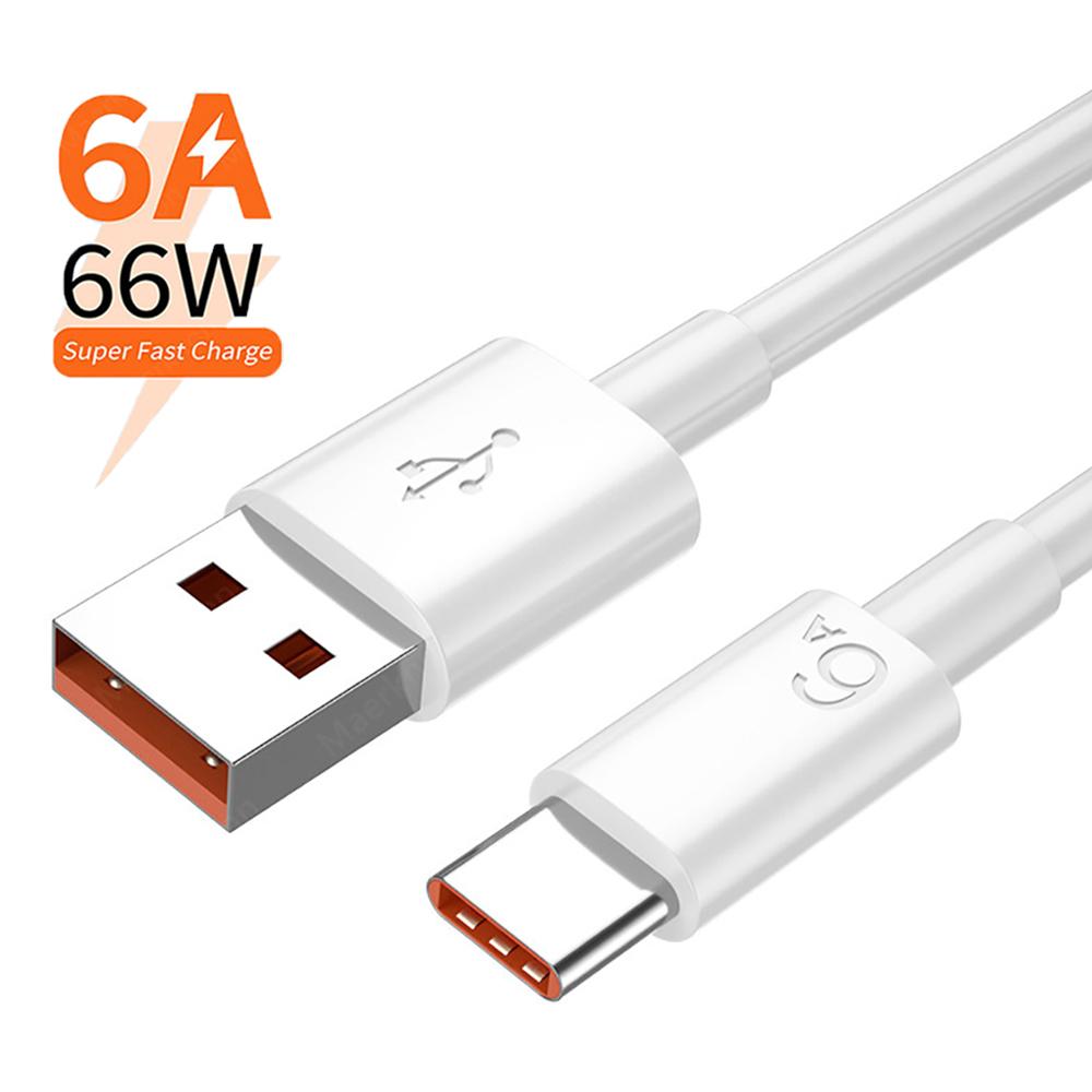 

66 Вт USB C кабель 6A сверхбыстрая зарядка шнур для передачи данных телефон зарядное устройство кабель типа C для Huawei Mate 40 50 Xiaomi 14 USB C зарядный кабель 2m