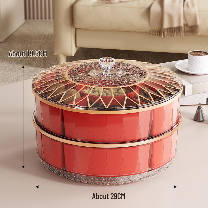 Elegantní miska na ořechy a sladkosti: Uzavíratelný talíř na ovoce a krabička na svačiny pro konferenční stolek