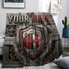 Custom Name,AC Milan Printed Flannel Blanket, Soft Throw for Bedroom Sofa, Washable, Christmas Present, Great Gift.