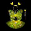 Luminous Wings Flashing Butterflys Skirt Lights Suits LED Children Costume Toys Girls Angel Children Fairy Props Photography Toy