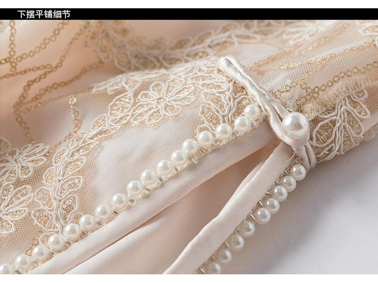 TAOYIZHUAI Damen Retro Spitzenstickerei Cheongsam Kleid - Frühling/Herbst Übergrößen Kollektion