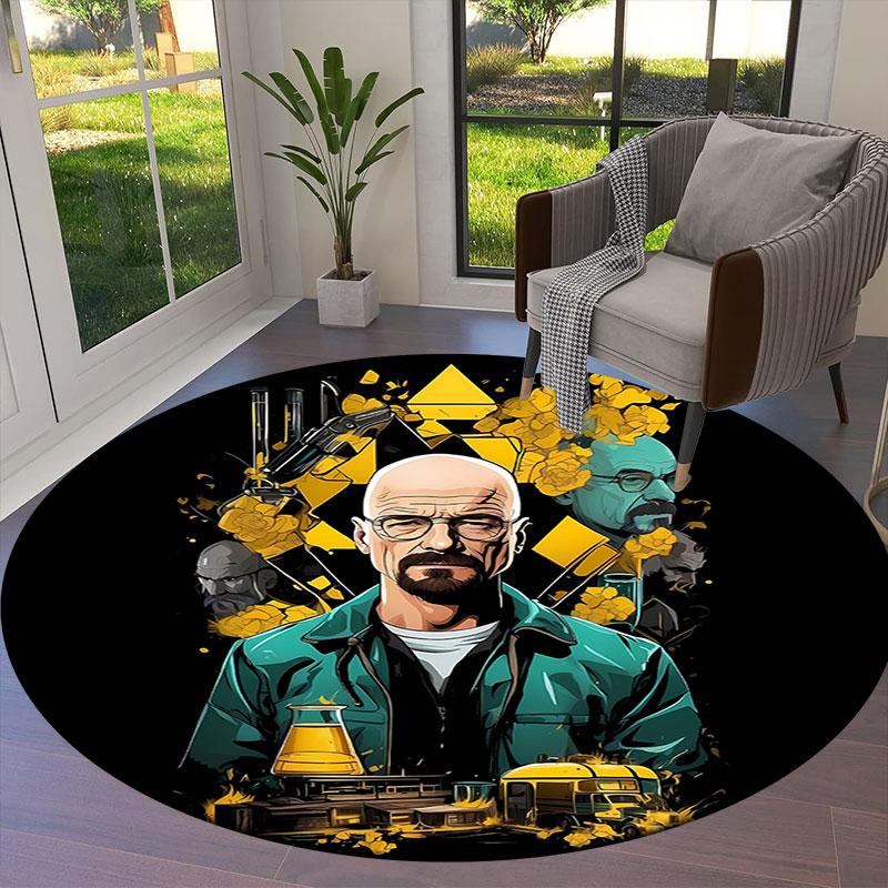 breakingbad Round Area Rug,Carpet Rug for Living Room Bedroom Sofa Playroom Decor,Non-slip Floor Mat