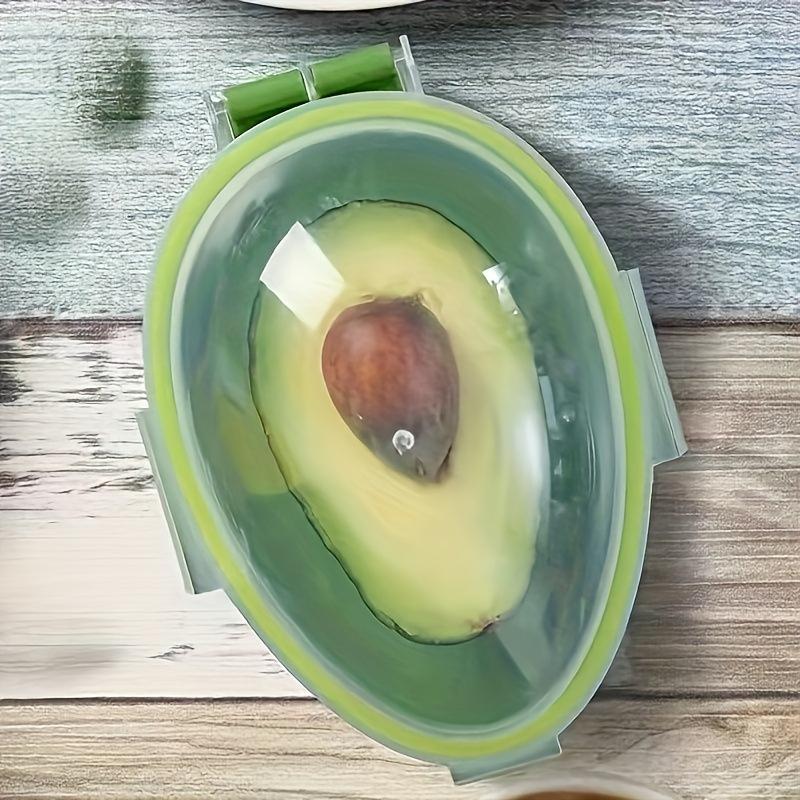

1pc Reusable Avocado Keeper with Flip-Top Lid – Dishwasher Safe, Multipurpose Plastic Storage Container for Avocados, Eggs & More, Round Shape зелёный