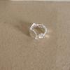 Trendy Asymmetric Loop Ring Polished Metal Spoon Shaped Adjustable Finger Band Fashion Forward Daily Jewelry