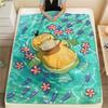Pokémon Psyduck pattern Flannel Blanket, High quality Comfortable for All Seasons, Home Decor, Warmth and Comfort, Perfect for Gifts.
