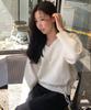 OURHOPE Wool String V-Neck Knit - Ivory
