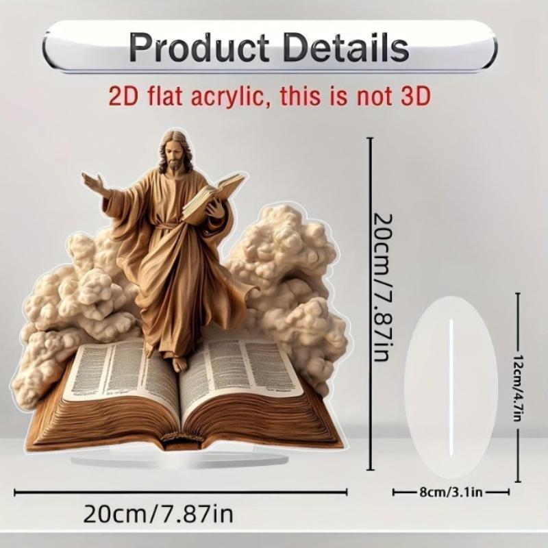 Flat Acrylic Christmas Moon House Exquisite Home Decoration Can Stand Tabletop Decoration Bedroom Living Room Decoration