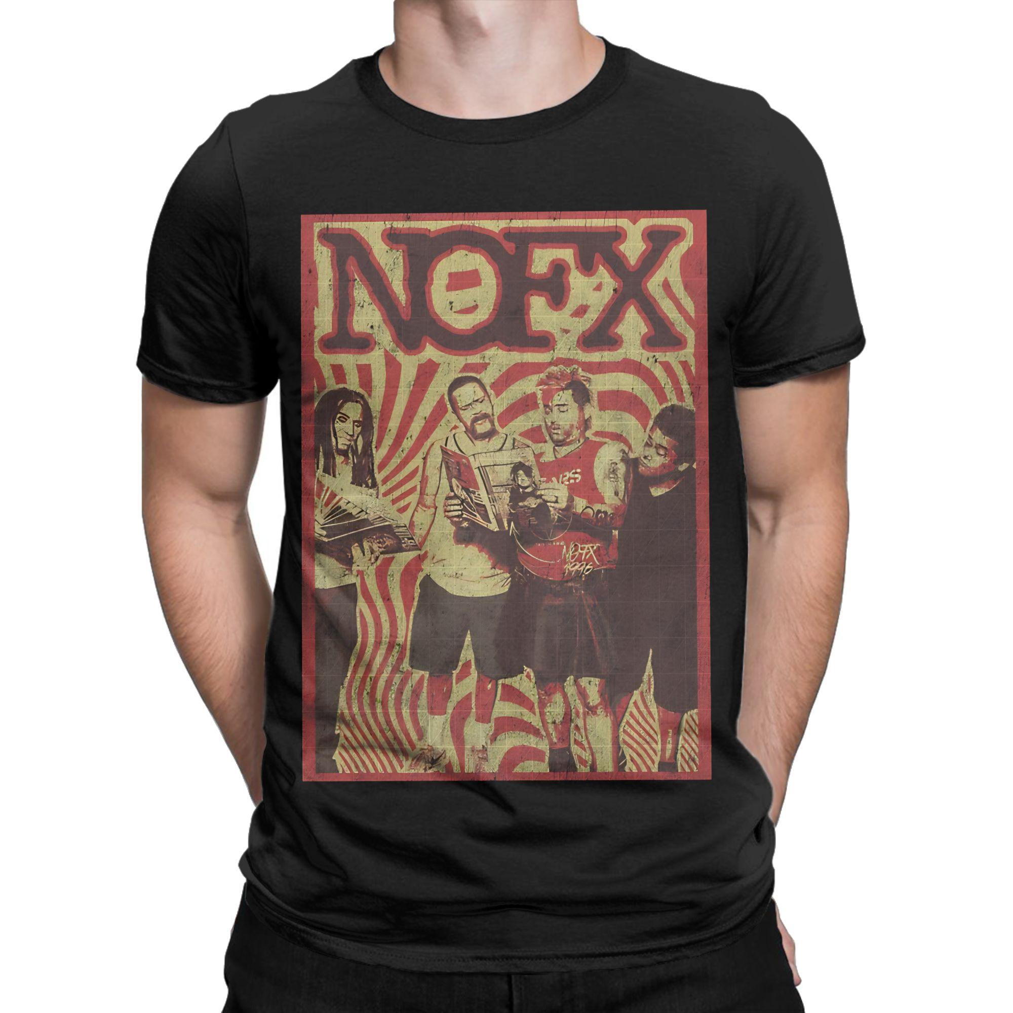 NOFX 90er Punk Inspiriert Klassisch Neuheit 100% Baumwolle T-Shirt Tops Für Männer S beige